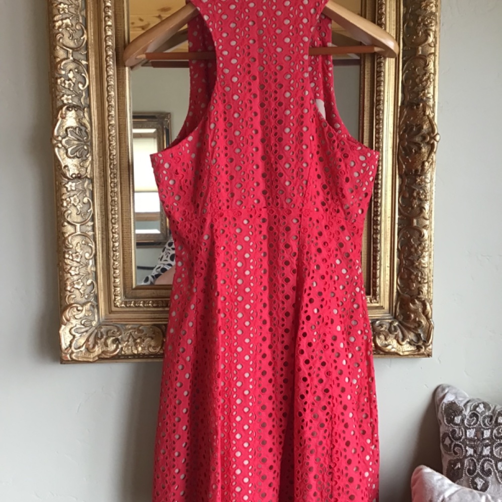 Guipure lace RED Cocktail Dress - Picture 4 of 6